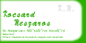 kocsard meszaros business card